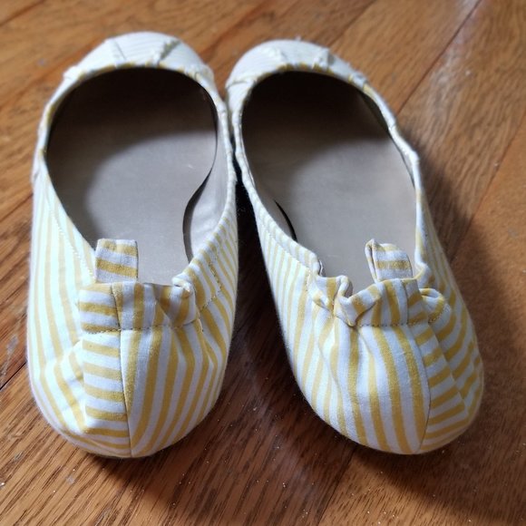 Gap yellow striped flats - Picture 2 of 5